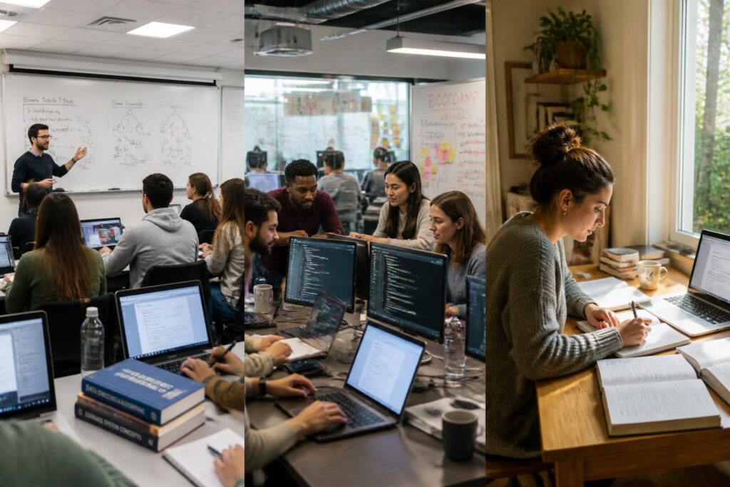 Bootcamp, université ou autodidacte : quelle voie pour se reconvertir