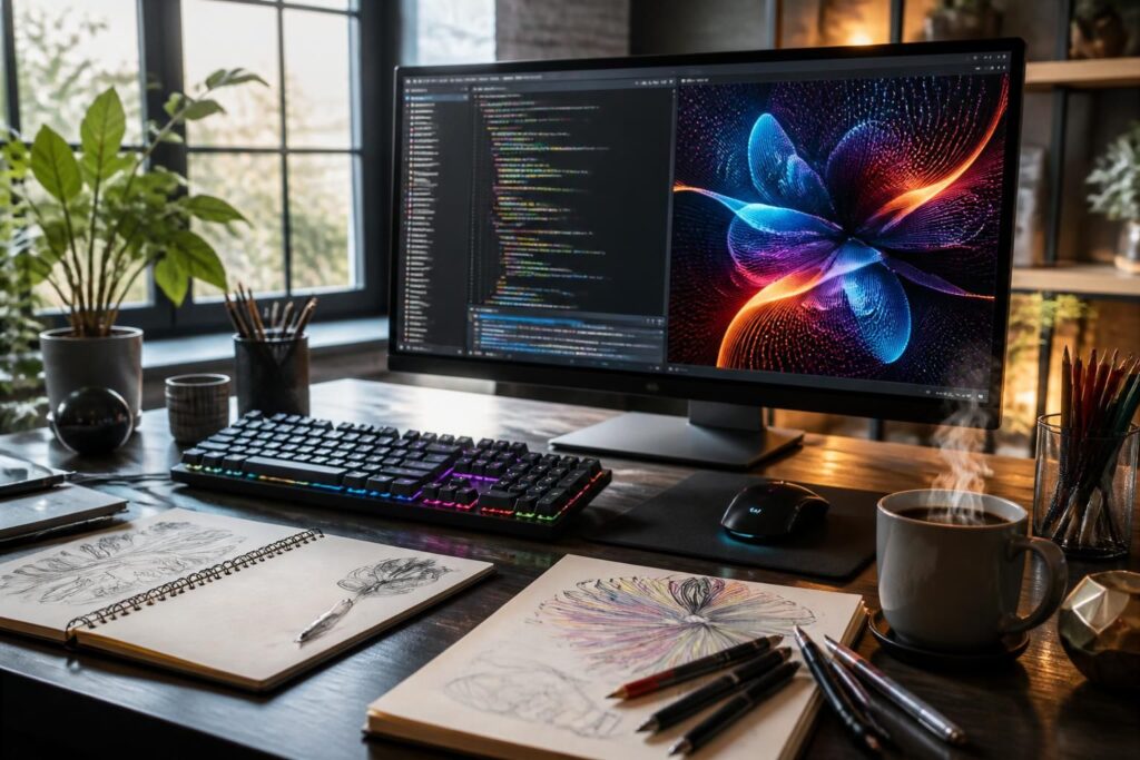 explorez le creative coding et apprenez à créer des œuvres d'art uniques grâce à la programmation. libérez votre créativité en combinant art et technologie.