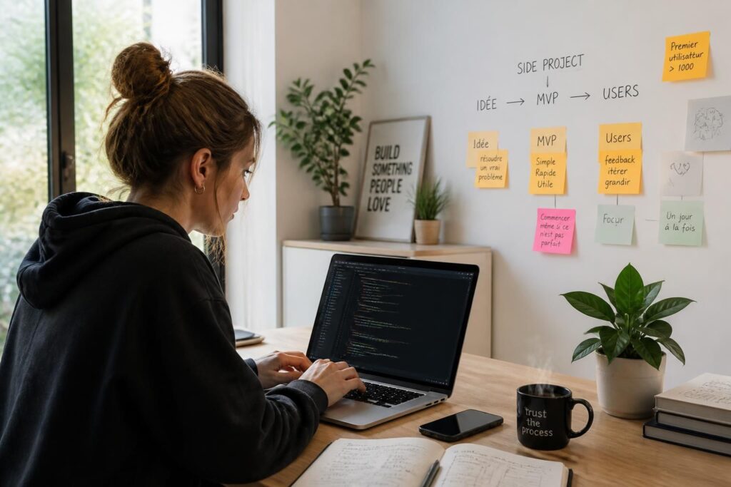 découvrez comment lancer un side project tech, de la conception de l'idée à l'acquisition du premier utilisateur, avec des conseils pratiques et des étapes clés.