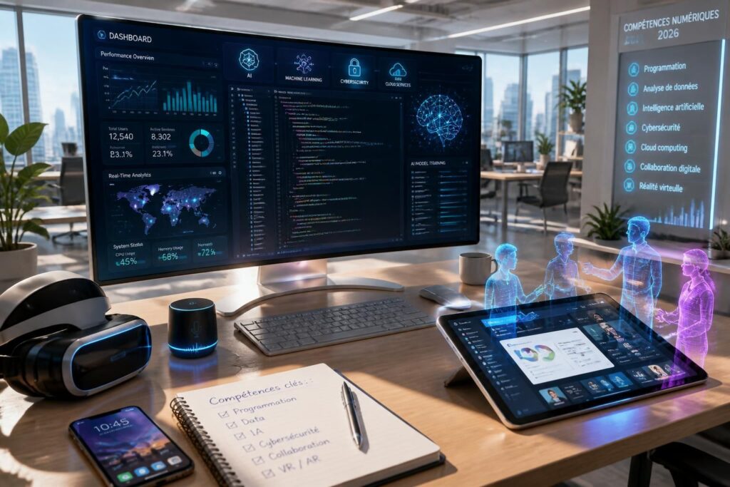 découvrez les compétences numériques essentielles pour réussir dans le monde professionnel en 2026 et anticiper les évolutions technologiques du travail.